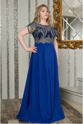 Купить вечернее платье с рукавами Inessa DM-860 оптом от производителя Dolina Mod