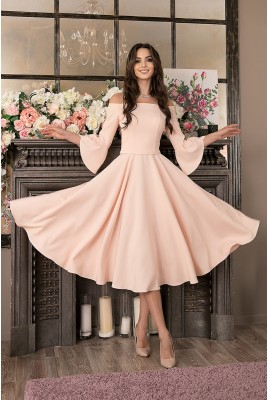 Sienna DM-993 Midi Evening Dress with Sleeves