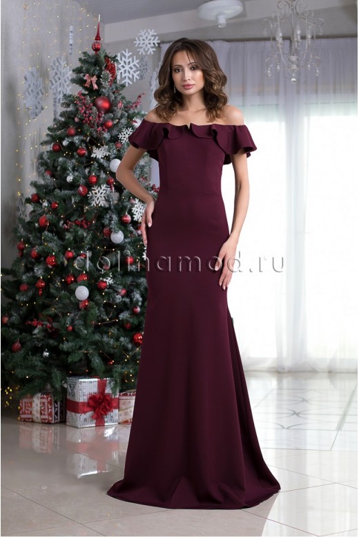 Длинное вечернее платье рыбка Constance DM-1024