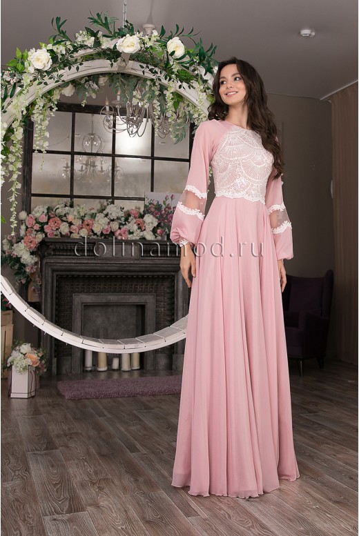 Вечернее длинное платье  Miloslava DM-1034