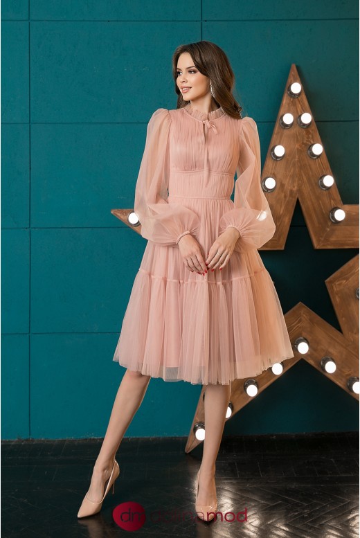 Midi Cocktail Dress with sleeves Yesenia DM-1044