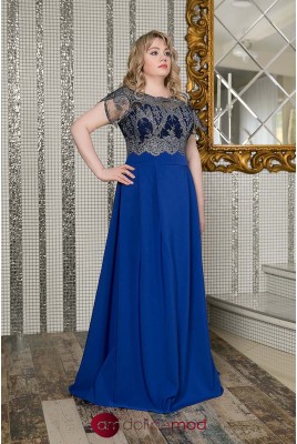 Купить вечернее платье с рукавами Inessa DM-860 оптом от производителя Dolina Mod