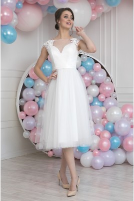 Свадебное платье миди Jaqueline MS-962