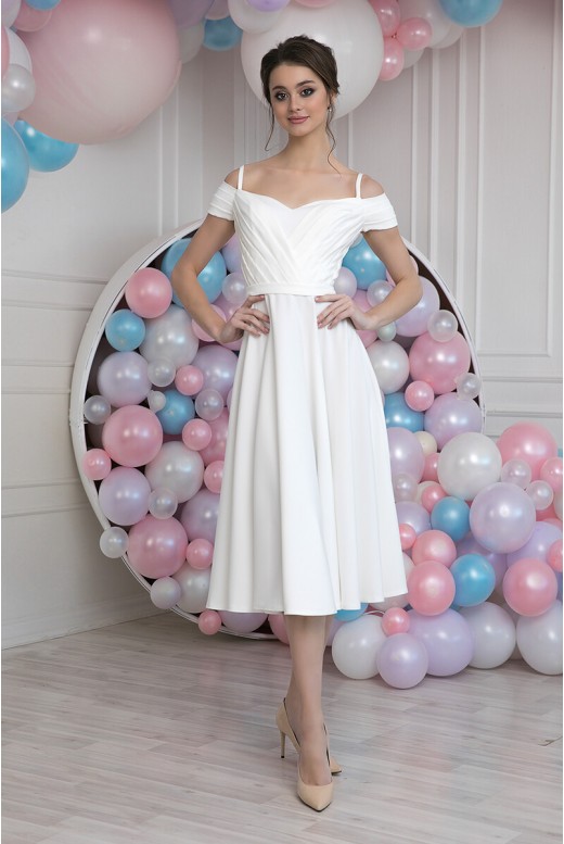 Wedding dress midi Linda MS-1027