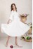 Свадебное платье миди с рукавами и открытыми плечами Sienna MS-993