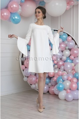 Короткое свадебное платье с рукавами Blanca MS-1021