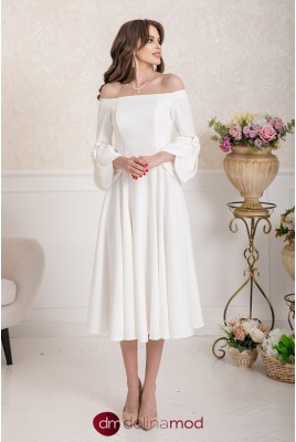 Свадебное платье миди с рукавами Sienna MS-993