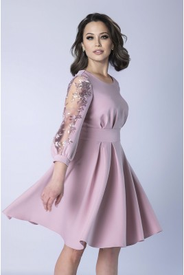 Купить коктейльное платье с рукавами Zemfira DM-1076 оптом от производителя Dolinamod