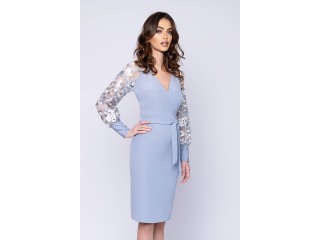 Cocktail dress with lace sleeves Helen DM-1079