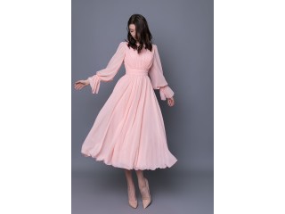 Chiffon Prom Dress with sleeves Isolde DM-1101