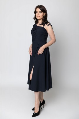 Коктейльное платье с асимметричным лифом Chris DM-1108