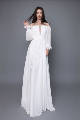 Wedding dress with sleeves Simone MS-1035