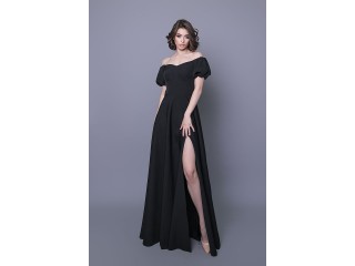 Evening dress with lantern sleeves Assol DM-1125