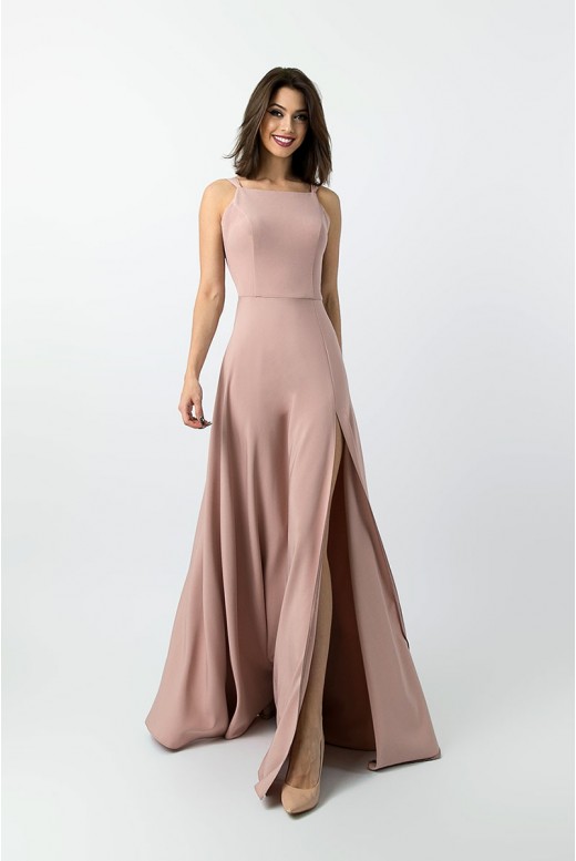 Evening long dress with a slit Sabina DM-1067
