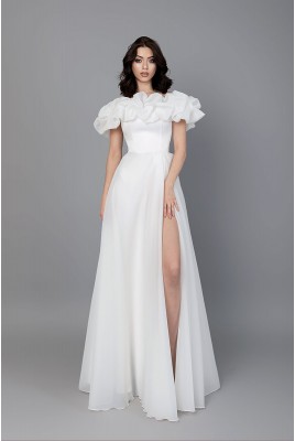 Свадебное пышное платье Rose MS-1166 с воланами 