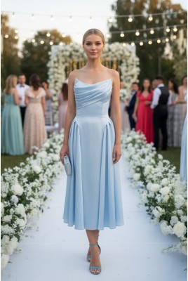 Kelly DM-1217 Evening Satin Midi Dress