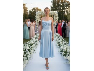 Kelly DM-1217 Evening Satin Midi Dress