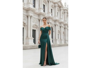 Alesta DM-1218 Long Evening Dress with Slit