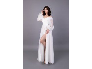 Wedding long dress with sleeves Alethea MS-1173