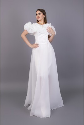 Wedding dress Alice MS-1178 with flounces and removable skirt