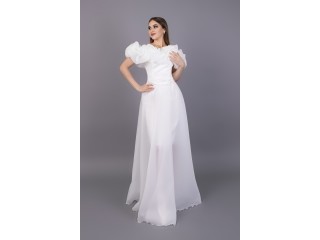 Wedding dress Alice MS-1178 with flounces and removable skirt