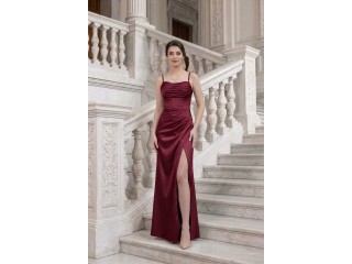 Evening satin dress Cordelia DM-1174