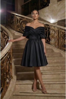 Magnolia DM-1226 fluffy midi cocktail dress