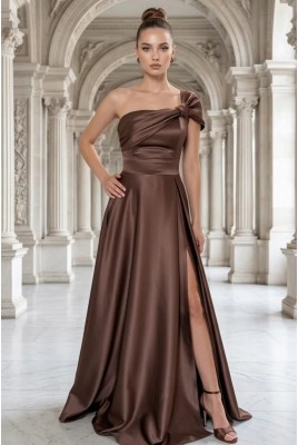 Evening long dress with a slit Kallista DM-1250