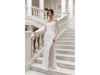 Catherine MS-1253 Satin Wedding Dress