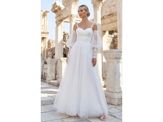 Skylar MS-1255 Lace and Sparkle Wedding Dress