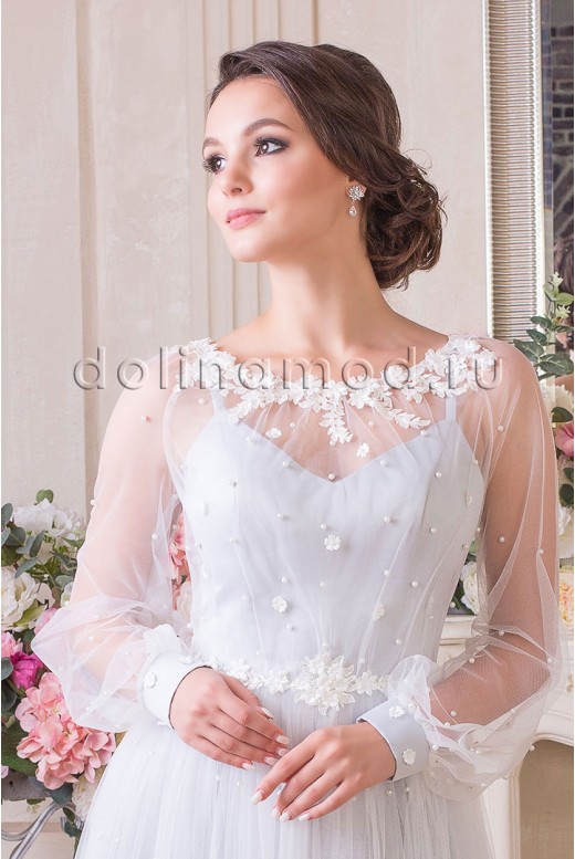 Свадебное платье с рукавами Carolina MS-907