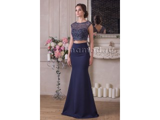 Evening dress crop top Lydia DM-927