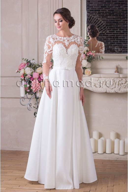 Свадебное платье с рукавами Vivian MS-909